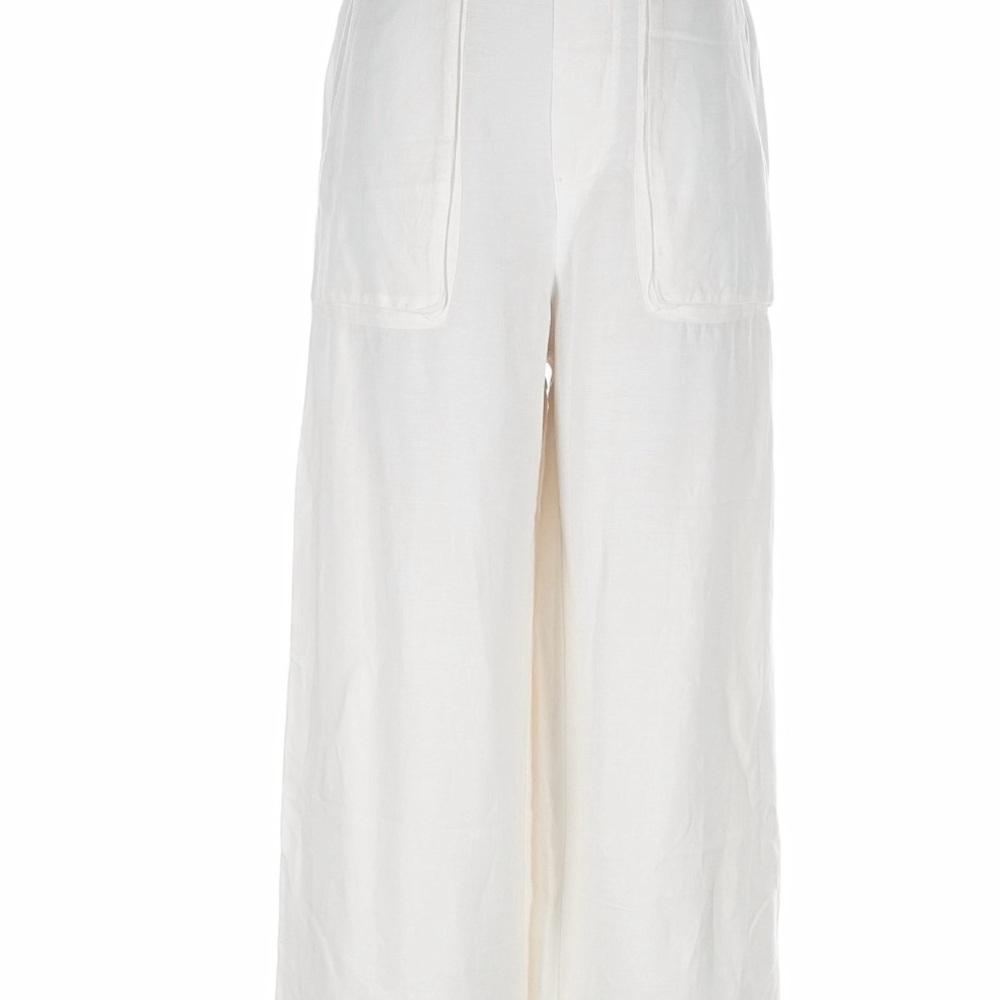 YFB White Wide-Leg Pull-On Cropped Pants